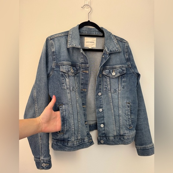 Jeans Jacket Denim Cotton by Lucky Brand Size M - Picture 6 of 11